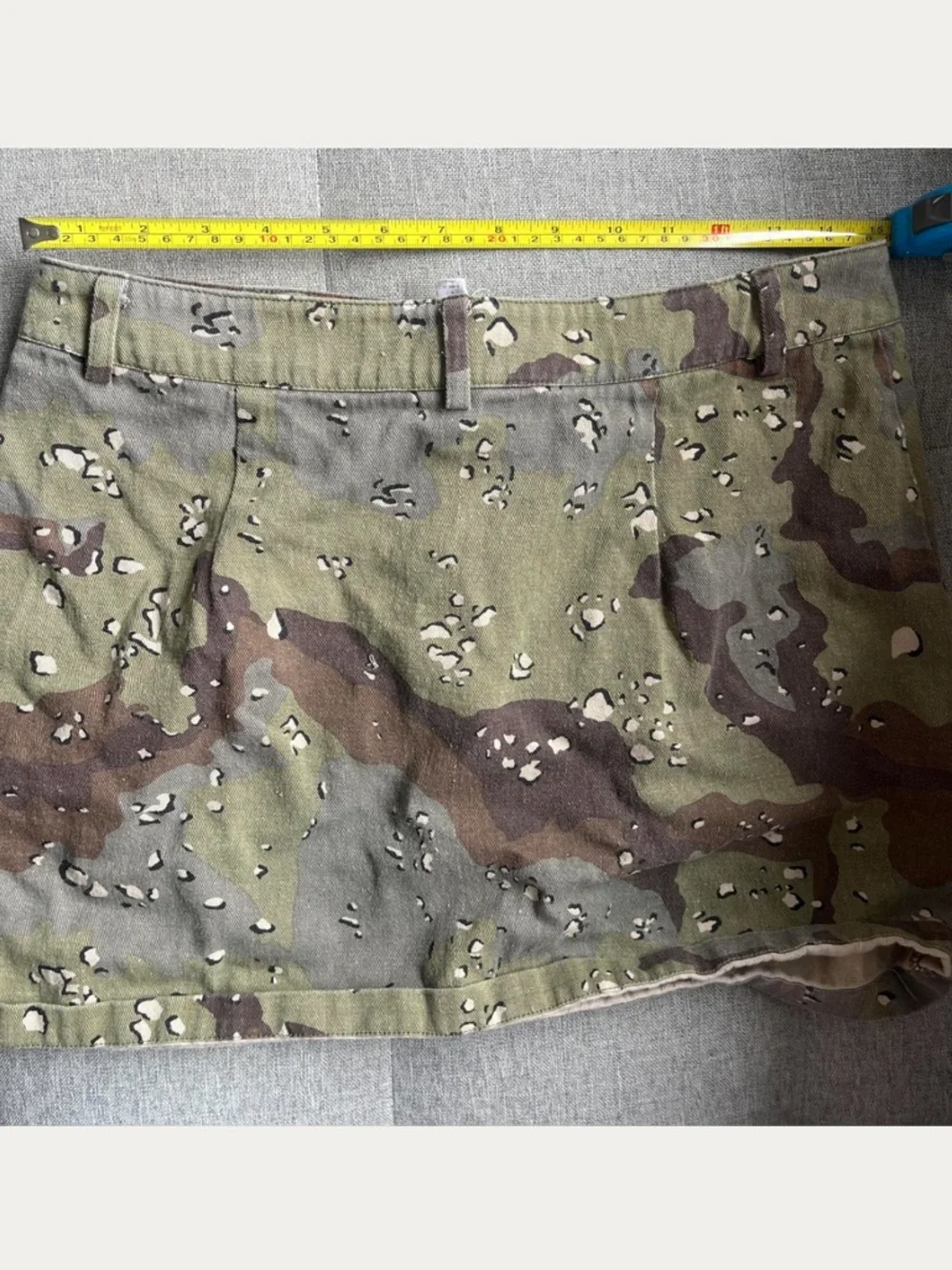 Camo Utility Mini Skirt - Olive & Brown - Picture 7 of 8